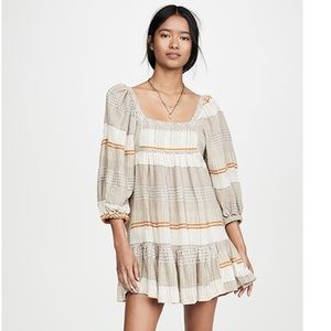 Free people striped peasant dress.